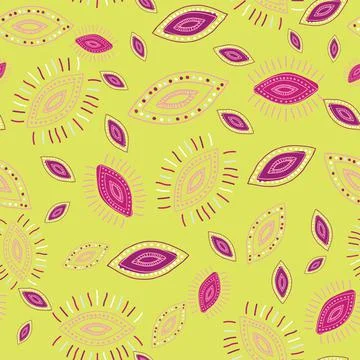 Evil eyes seamless pattern. Contemporary trendy vector illustration Stock Illustration