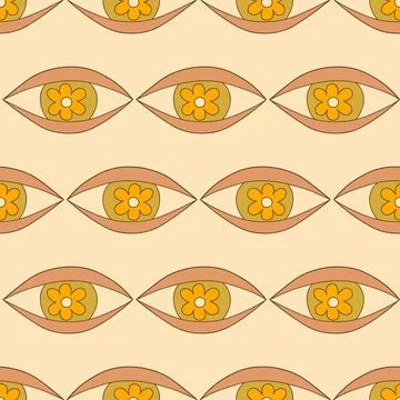 Evil eyes seamless pattern Stock Illustration
