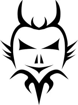 Evil face Stock Illustration