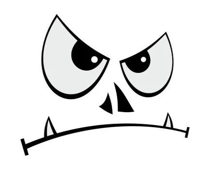Evil face Stock Illustration