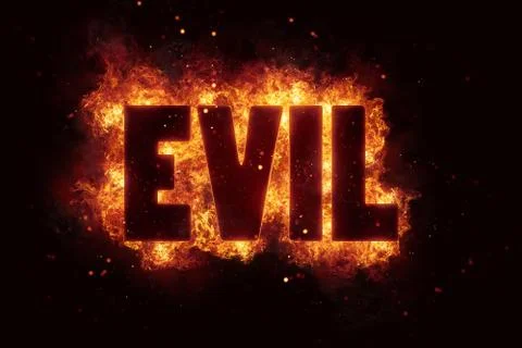 Evil Fire Satanic sign gothic style evil esoteric Stock Illustration