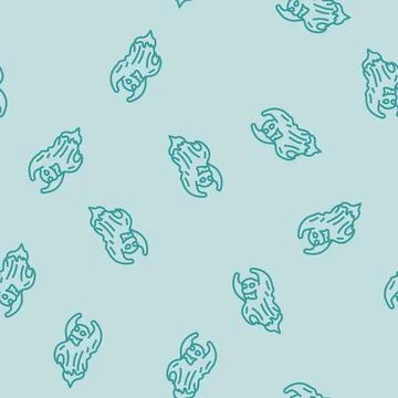 Evil ghost line seamless pattern Stockillustratie