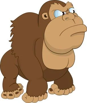 Evil gorilla Illustrazione stock