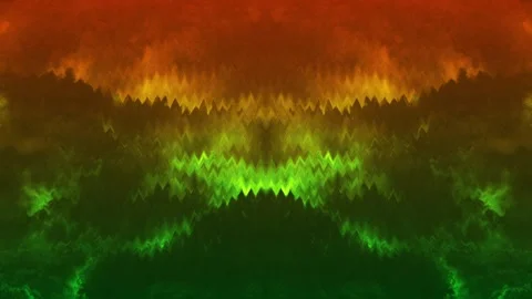 Evil Green Orange hill with fire smoke burn background Stock Footage 322898090