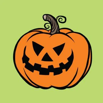Evil Halloween pumpkin Stock Illustration