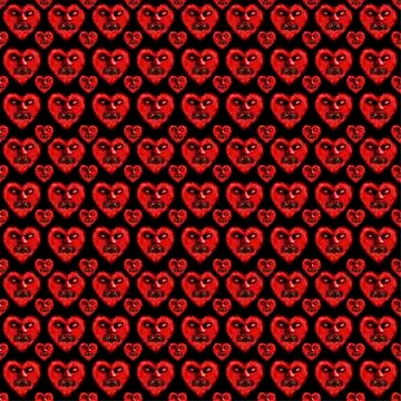 Evil heart dark illustration Illustrazione stock