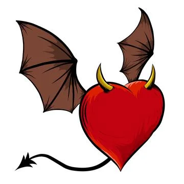 Evil heart icon element. Vector illustration of evil heart icon isolated on c Stock Illustration