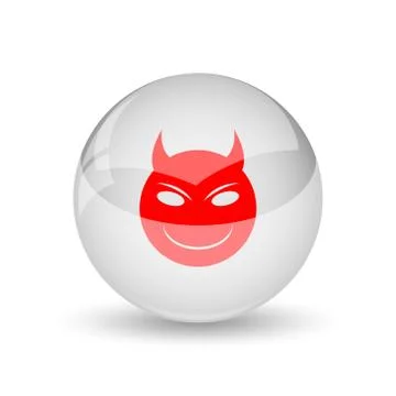 Evil icon. internet button on white background.. Stock Illustration