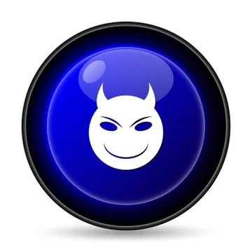Evil icon. internet button on white background.. Stock Illustration