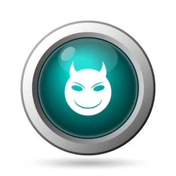 Evil icon. internet button on white background.. 스톡 일러스트