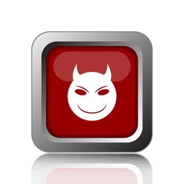 Evil icon. Internet button on white background. Stockillustratie