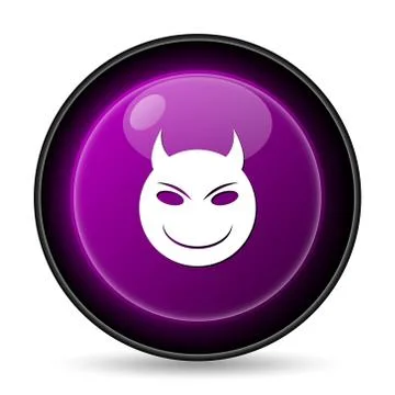 Evil icon. Internet button on white background.. Stock Illustration