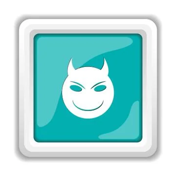 Evil icon. Internet button on white background.. Stock Illustration