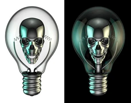 Evil idea bulb Stock Illustration