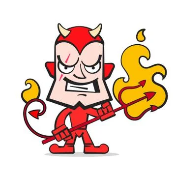 Evil Imp Colored Icon. Element For Mobile Concept And Web Apps Illustrazione stock