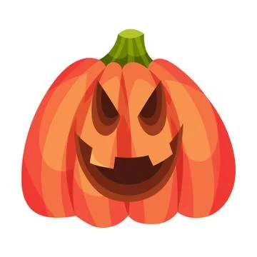 Evil intentions on a jack lantern. Vector illustration. Stock Illustration