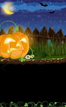 Evil jack o lantern Stock Illustration
