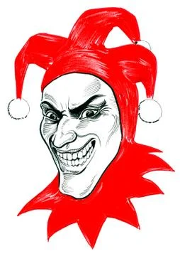 Evil jester Stock Illustration