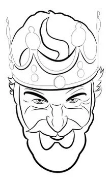 Evil king illustration Illustrazione stock