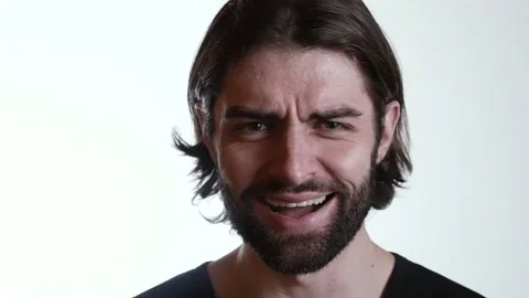 Evil laughing of a man Stock Footage 157015473