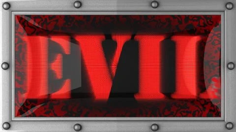 Evil on led Stock Footage 8709293
