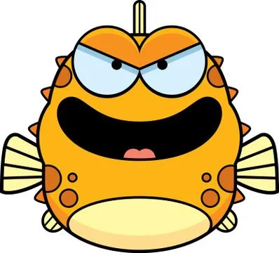 Evil Little Blowfish Stock Illustration