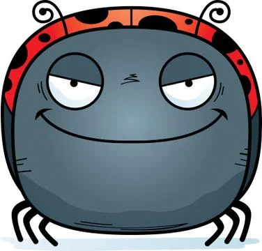 Evil Little Ladybug Stock Illustration
