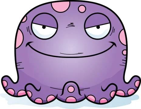 Evil Little Octopus Stock Illustration