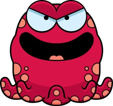 Evil Little Octopus Stock Illustration