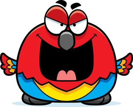 Evil little parrot Stock Illustration