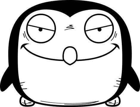 Evil Little Penguin Stock Illustration