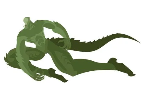 Evil lizard man Stock Illustration