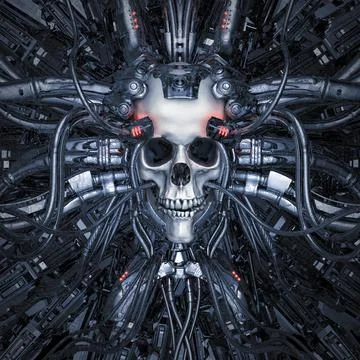 Evil in the machine Illustrazione stock