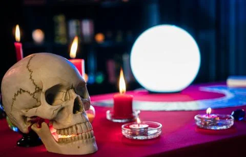 Evil magic ritual 스톡 사진