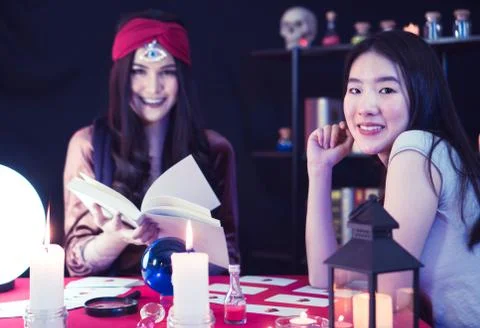 Evil magic ritual 스톡 사진