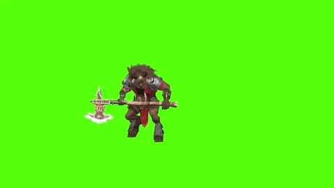 Evil Monster Attack axe green screen ani... | Stock Video | Pond5