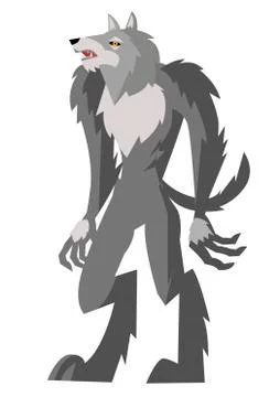 Evil monster howling werewolf beast Stock-Illustration