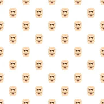 Evil monster mask pattern for halloween celebration Stock Illustration