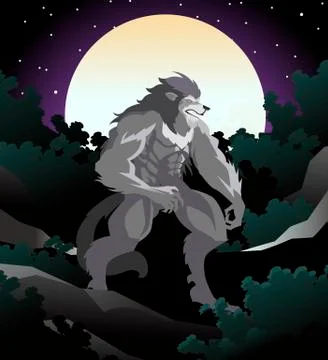 Evil monster werewolf Stock Illustration