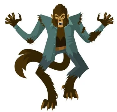 Evil monster werewolf Stock Illustration