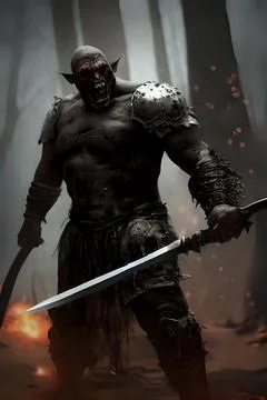 Evil orc Stock Illustration