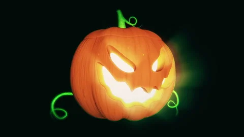 Evil Pumpkin Halloween Video Loop Видео 118504364