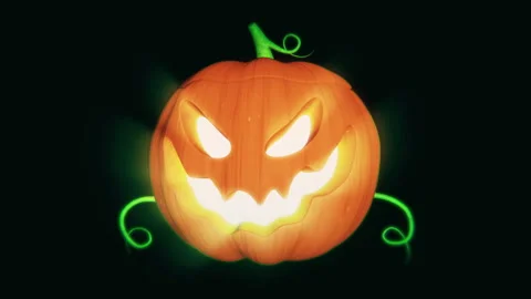 Evil Pumpkin Halloween Video Loop Видео 118504381