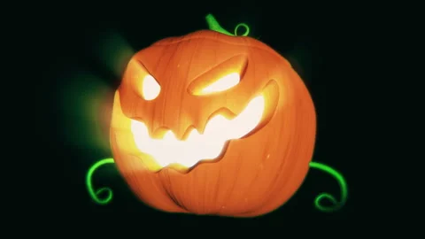 Evil Pumpkin Halloween Video Loop Видео 118504529