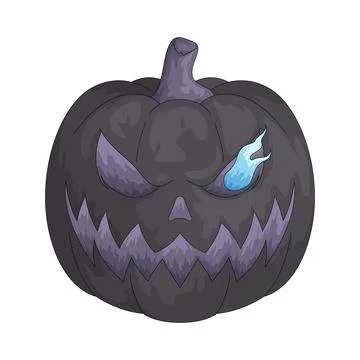 Evil pumpkin illustration Stock Illustration