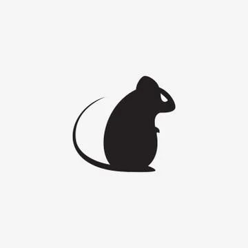 Evil Rat Silhouette. Isolated Vector Illustration Stock Illustration