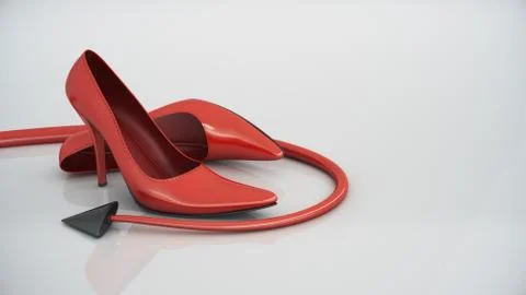 Evil red shoes Stock Illustration