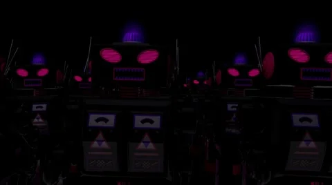 Evil Robot Army (HD) 스톡 동영상 7729887