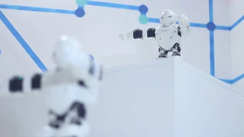 Evil robots dancing Stock Footage 81787006