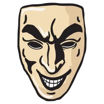 Evil smile mask Stock Illustration